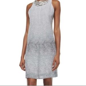 Eileen Fisher Ombre Thumbprint Silk Dress S/P